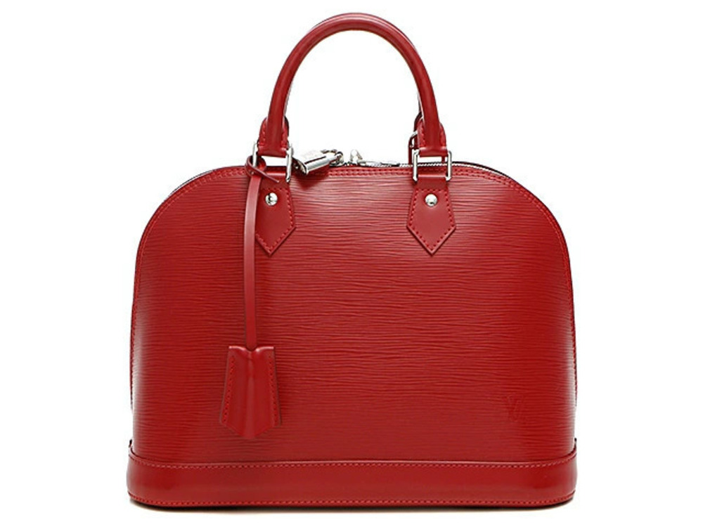 LOUIS VUITTON Alma Handbag Epi Leather Ruby Red